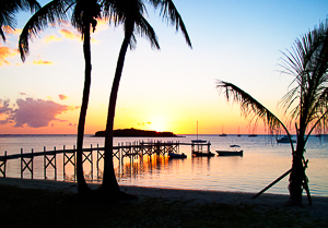 Sunset, Great Guana Key, Bahamase